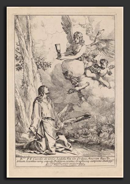 Giulio Carpioni (Italian, c. 1613 - 1678), Christ on the Mount of Olives, etching