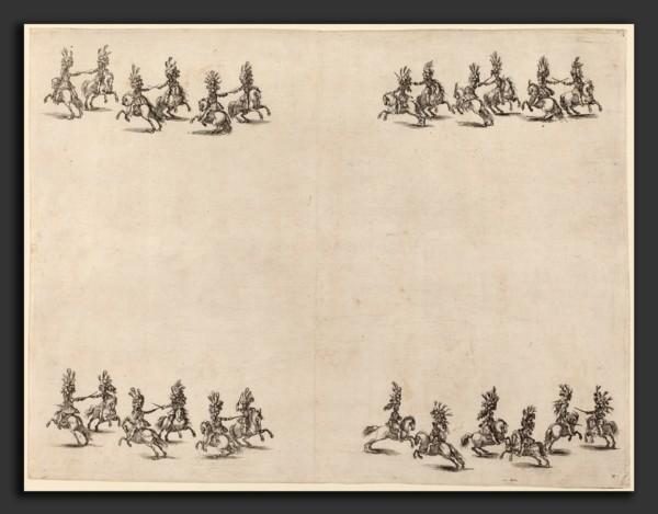Stefano Della Bella (Italian, 1610 - 1664), Cavaliers Fighting with Swords, 1652, etching on laid