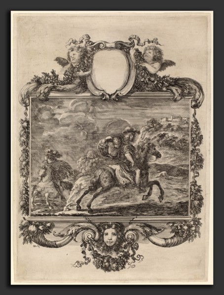 Stefano Della Bella (Italian, 1610 - 1664), Clovis and Clotilda, c. 1657, etching and engraving on