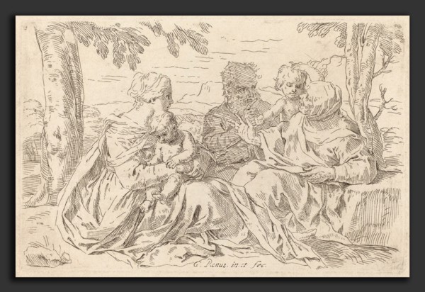 Simone Cantarini (Italian, 1612 - 1648), The Holy Family, etching