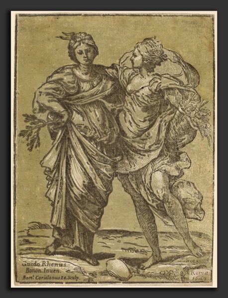 Bartolomeo Coriolano after Guido Reni (Italian, active 1627-1653), Alliance of Peace and Abundance,