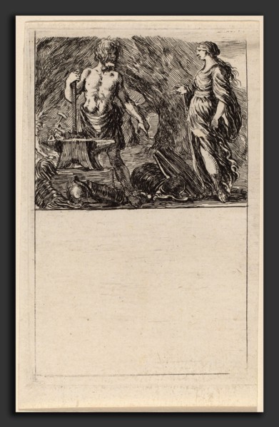 Stefano Della Bella (Italian, 1610 - 1664), Vulcan and Thetis, 1644, etching