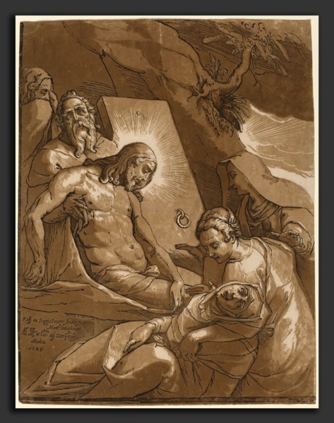 Andrea Andreani after Raffaello Motta (Italian, 1558-1559 - 1629), The Entombment, 1585,
