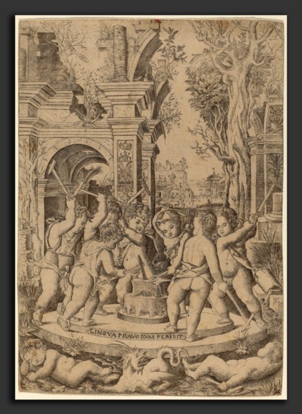 Nicoletto da Modena (Italian, active 1500-1512), Fate of an Evil Tongue, c. 1507, engraving