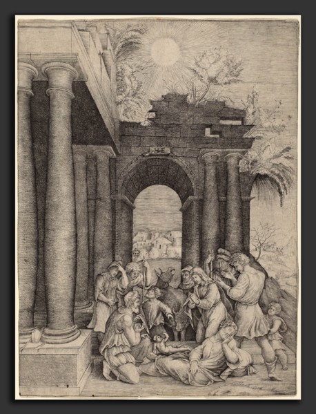 Master HFE after Domenico Beccafumi (Italian, active first half 16th century), The Adoration of the