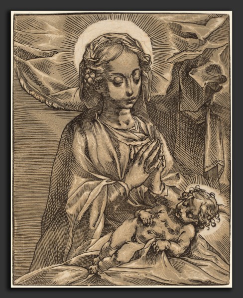 Andrea Andreani after Francesco Vanni (Italian, 1558-1559 - 1629), Madonna and Child, 1591-93,