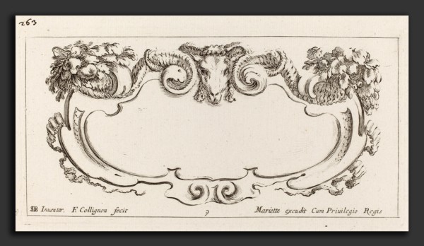 FranÃ§ois Collignon after Stefano Della Bella (French, c. 1609 - 1657), Cartouche, probably 1646,