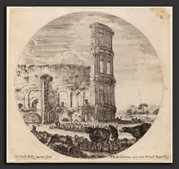 Stefano Della Bella (Italian, 1610 - 1664), Colosseum, 1646, etching