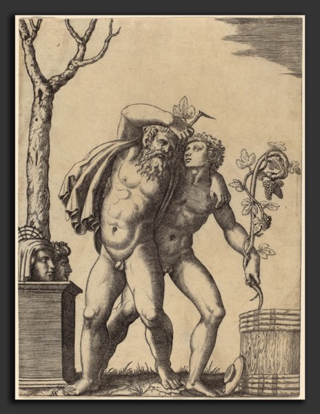 Marcantonio Raimondi possibly after Raphael possibly after Giulio Romano (Italian, c. 1480 - c.