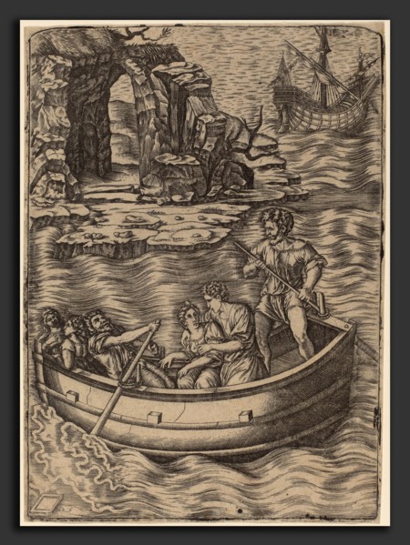 Agostino dei Musi after Raphael (Italian, c. 1490 - 1536 or after), The Barc, engraving