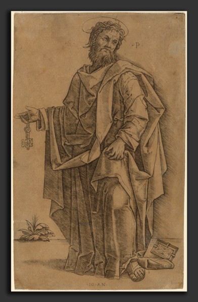 Giovanni Antonio da Brescia (Italian, active c. 1490 - 1525 or after), Saint Peter, c. 1507,