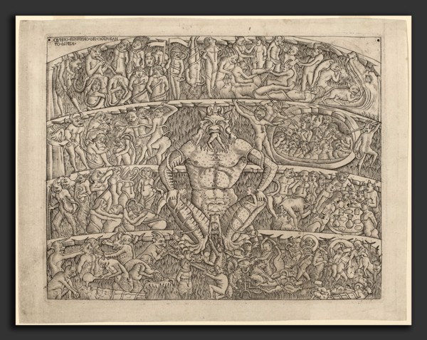 Italian 15th Century, The Inferno, after the Fresco in the Camposanto of Pisa, c. 1480-1500,