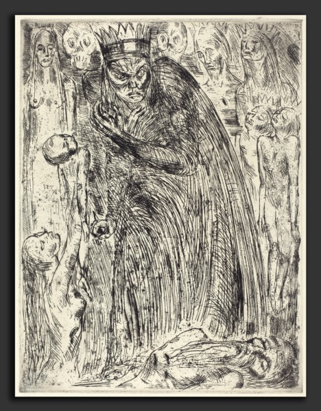 Wilhelm Lehmbruck, Macbeth V (The Vision of Lady Macbeth), German, 1881 - 1919, 1918, etching and
