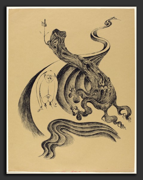 Heinrich Hoerle, Am Wegende (End of the Road), German, 1895 - 1936, 1920, lithograph on pale brown