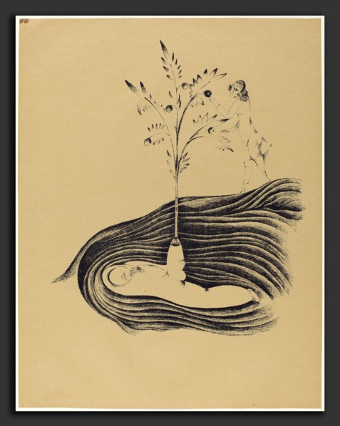 Heinrich Hoerle, Freundlicher TrÃ¤um (Friendly Dreams), German, 1895 - 1936, 1920, lithograph on
