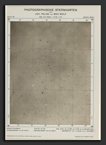 Max Wolf and Joh. Palisa, Photographische Sternkarten (April 24, 1901), German, active late 19th -