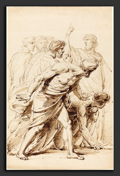 Friedrich Heinrich FÃ¼ger (German, 1751 - 1818), Seven Men in Antique Dress, 1798, pen and brown