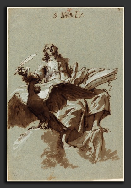 Georg Anton Urlaub (German, 1713 - 1759), Saint John the Evangelist, c. 1753, pen and brown ink