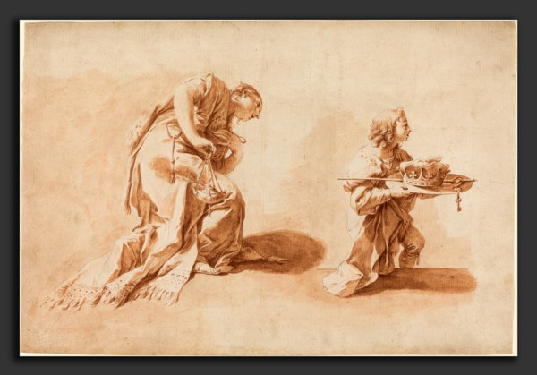 Anton Kern after Giovanni Battista Pittoni (Bohemian, 1709 - 1747), A Kneeling Woman with an