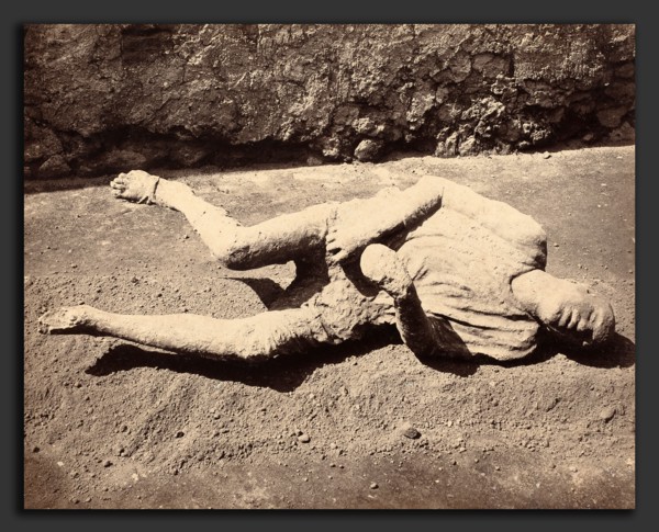 Giorgio Sommer (Italian, born Germany 1824 - 1872), Impronte umane (Pompeii), 1873, albumen print