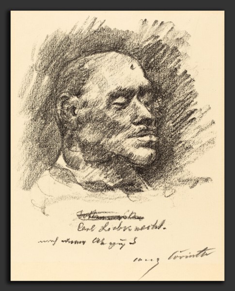 Lovis Corinth, Carl Liebknecht (Totenmaske Liebknechts), German, 1858 - 1925, 1920, lithograph