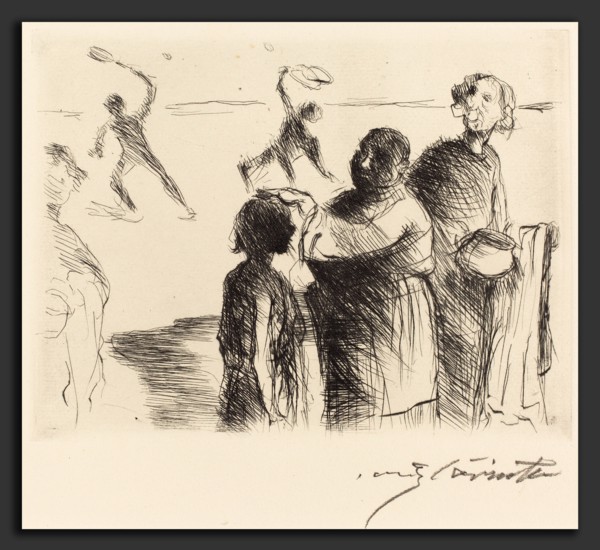 Lovis Corinth, The Banquet of Trimalchio: pl.II, German, 1858 - 1925, 1919, drypoint in black on