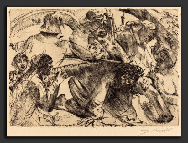 Lovis Corinth, Christ Bearing the Cross (Kreuztragung), German, 1858 - 1925, 1916, drypoint in