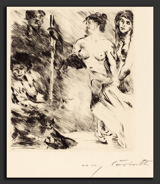 Lovis Corinth, Harem (Der Harem), German, 1858 - 1925, 1914, drypoint in black on laid paper