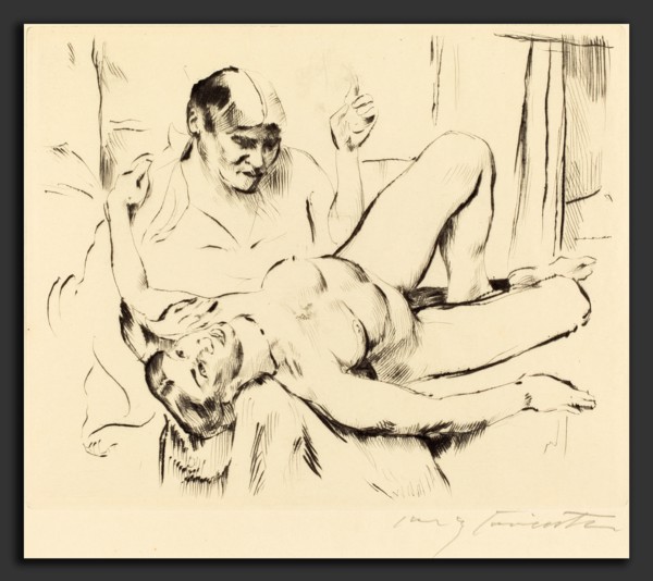 Lovis Corinth, Prophecy (Weissagung), German, 1858 - 1925, 1914, drypoint in black on laid paper