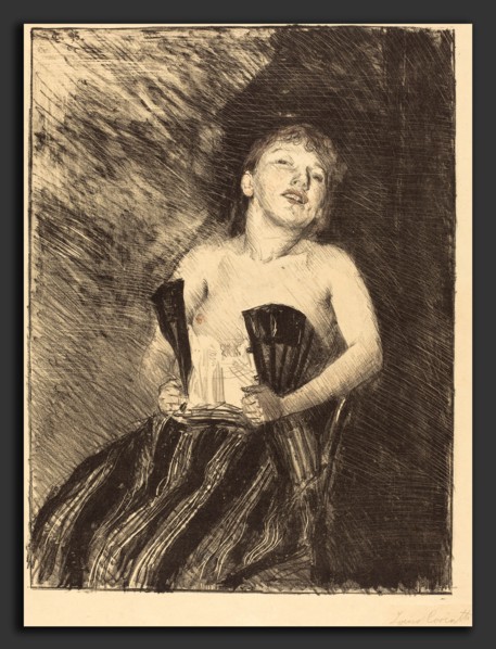 Lovis Corinth (German, 1858 - 1925), Girl in a Corset (MÃ¤dchen im Korsett), 1895, lithograph with