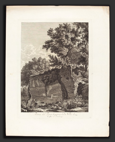 Albert Christoph Dies (Austrian, 1755 - 1822), Rovine del Piano superiore della Villa di Cassio a