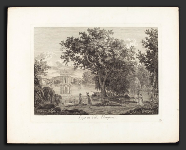 Albert Christoph Dies (Austrian, 1755 - 1822), Lago in villa Borghese, 1792, etching on laid paper