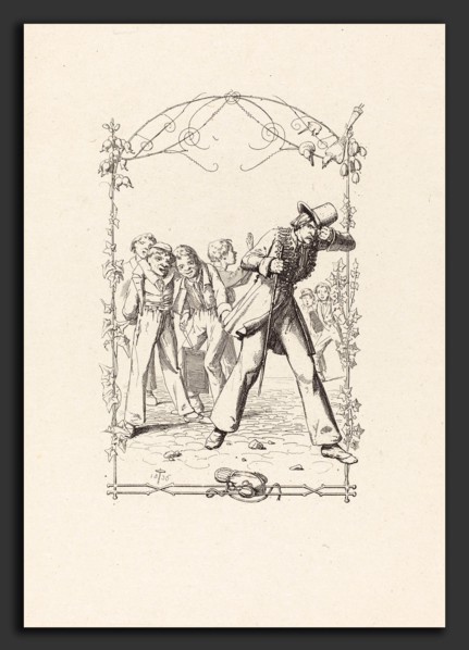 Adolf SchrÃ¶dter (German, 1805 - 1875), Peter Schlemihl Taunted for His Lack of Shadow, 1836,