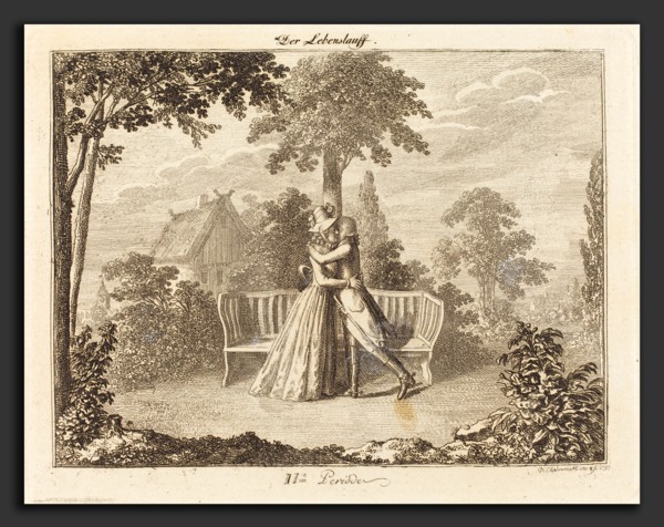 Daniel Nikolaus Chodowiecki (German, 1726 - 1801), Lovers, 1793, etching