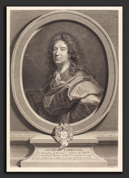 Johann Georg Wille after Hyacinthe Rigaud (German, 1715 - 1808), Joseph Parrocel, 1744, engraving