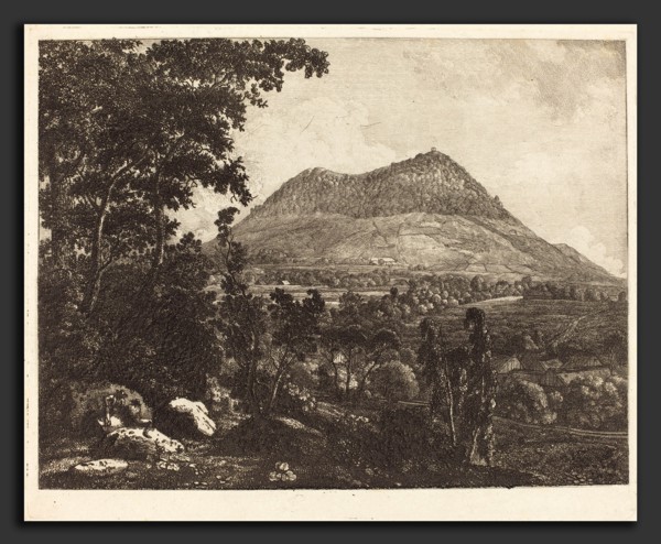 Christoph Nathe (German, 1753 - 1806), Landeskrone Mountain near GÃ¶rlitz, c. 1795, etching on wove