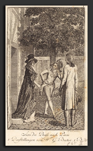 Daniel Nikolaus Chodowiecki (German, 1726 - 1801), The Voyage to Paris, 1798, etching