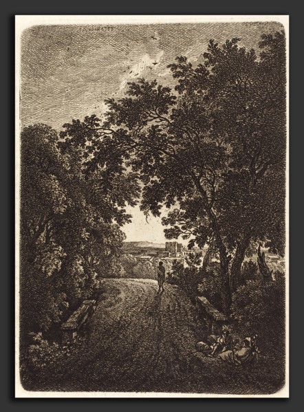 Ferdinand Kobell (German, 1740 - 1799), An Evening Stroll, 1777, etching on wove paper