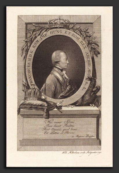 Christian Wilhelm Ketterlinus (German, 1766 - 1803), Francis II, Holy Roman Emperor, 1792,