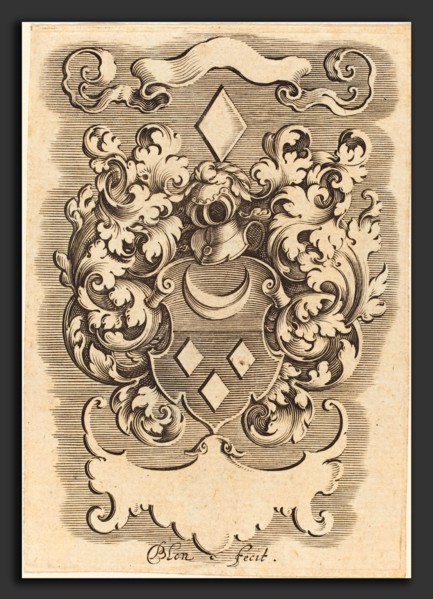 Michel Le Blon (German, 1587 - 1656), Crest, engraving