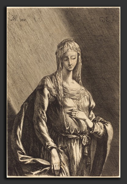 Gabriel Ehinger after Johann Heinrich SchÃ¶nfeld (German, 1652 - 1736), The Virgin, c. 1680,