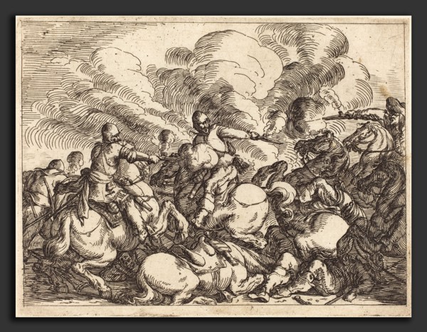 Johann Wilhelm Baur (German, 1607 - 1641), Capricci di varie battaglie, 1635, etching on laid paper