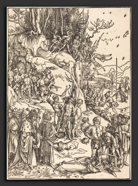 Albrecht DÃ¼rer (German, 1471 - 1528), The Martyrdom of the Ten Thousand, c. 1496-1497, woodcut