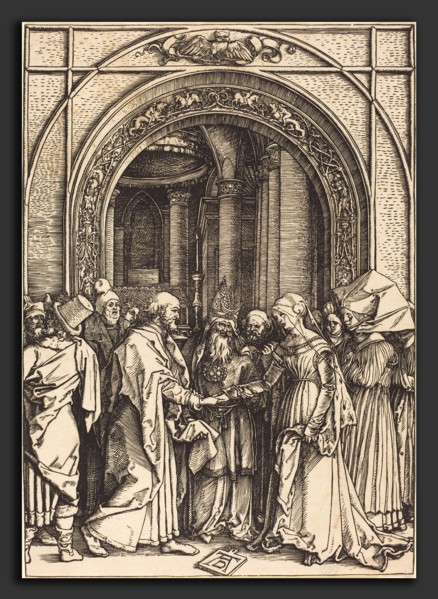 Albrecht DÃ¼rer (German, 1471 - 1528), The Betrothal of the Virgin, c. 1504-1505, woodcut