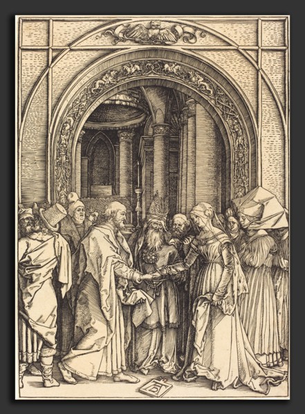Albrecht DÃ¼rer (German, 1471 - 1528), The Betrothal of the Virgin, c. 1504-1505, woodcut
