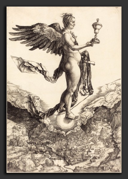 Albrecht DÃ¼rer (German, 1471 - 1528), Nemesis (The Great Fortune), c. 1501-1502, engraving on laid