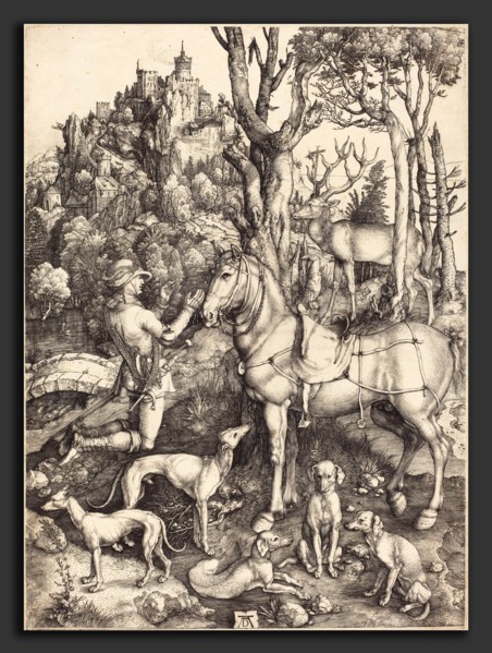 Albrecht DÃ¼rer (German, 1471 - 1528), Saint Eustace, c. 1500-1501, engraving