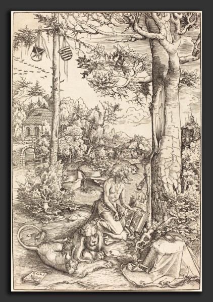 Lucas Cranach the Elder (German, 1472 - 1553), The Penitence of Saint Jerome, 1509, woodcut