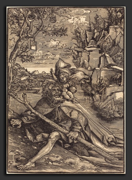 Lucas Cranach the Elder (German, 1472 - 1553), Saint Christopher, 1506, chiaroscuro woodcut printed