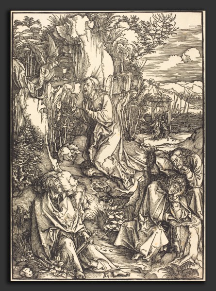 Albrecht DÃ¼rer (German, 1471 - 1528), Christ on the Mount of Olives, c. 1497-1499, woodcut